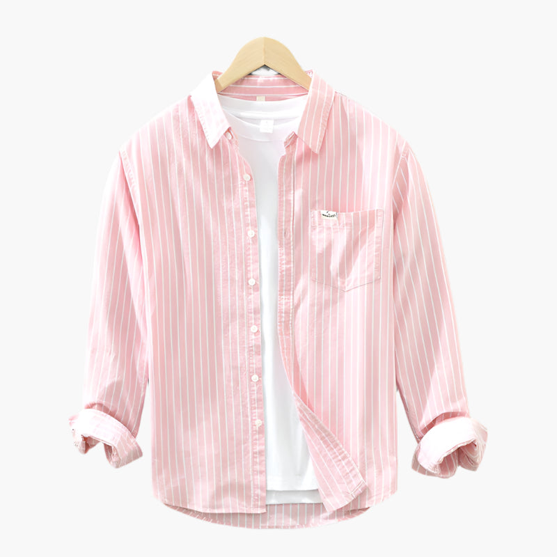 Chemise à Rayures Homme Style Décontracté Élégant Été