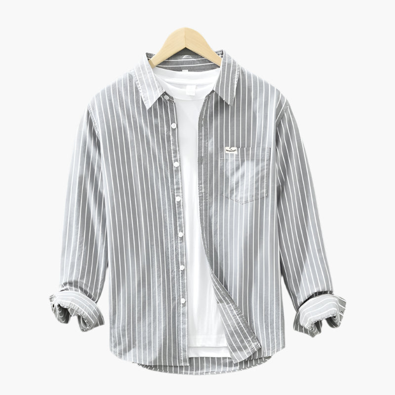 Chemise à Rayures Homme Style Décontracté Élégant Été