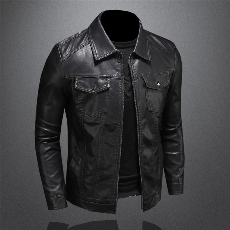 Veste Homme Style Motard Élégant pour Toutes Occasions