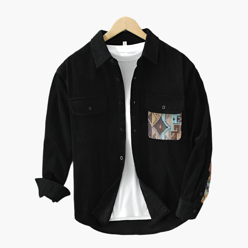 Chemise à côtes style décontracté pour homme – Mode urbaine et élégante