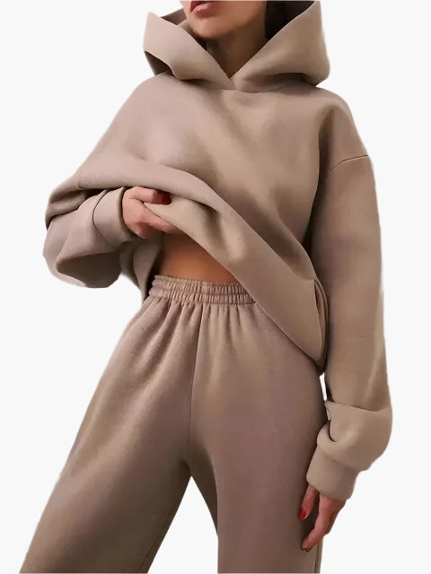 Ensemble Femme Décontracté Hoodie et Jogging pour Détente et Loisirs