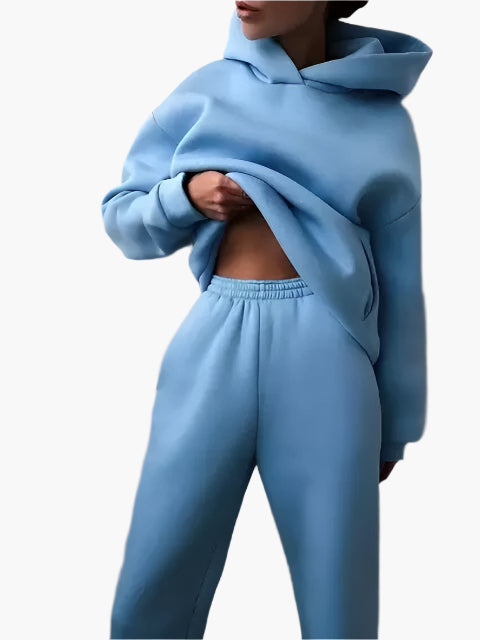 Ensemble Femme Décontracté Hoodie et Jogging pour Détente et Loisirs