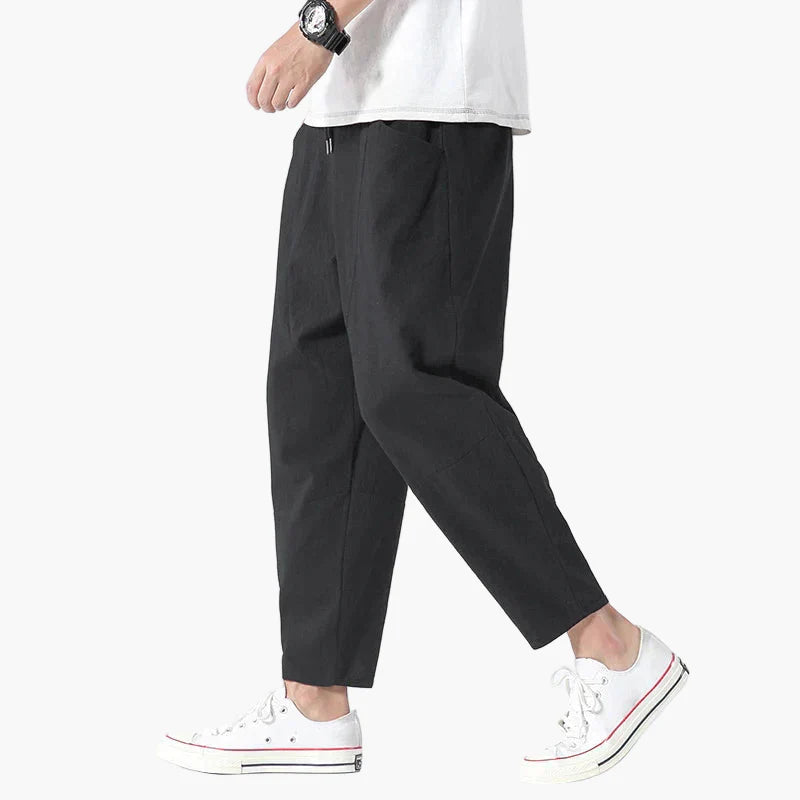 Pantalon cropped ample homme style urbain décontracté