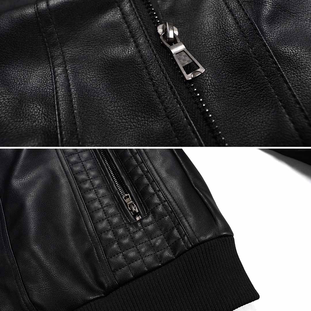 Veste Motard à Capuche pour Homme Style Urbain Décontracté