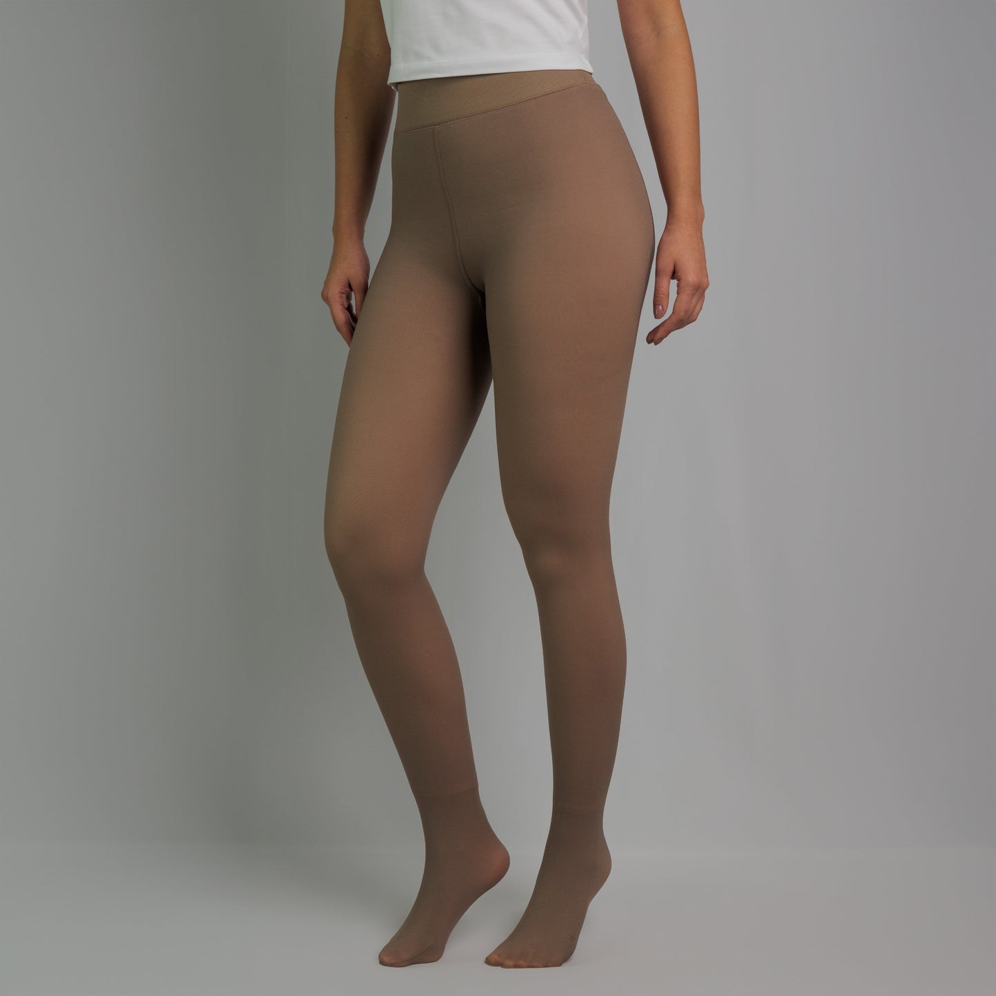 Lisa – Collants Thermiques Transparents pour Femme Café