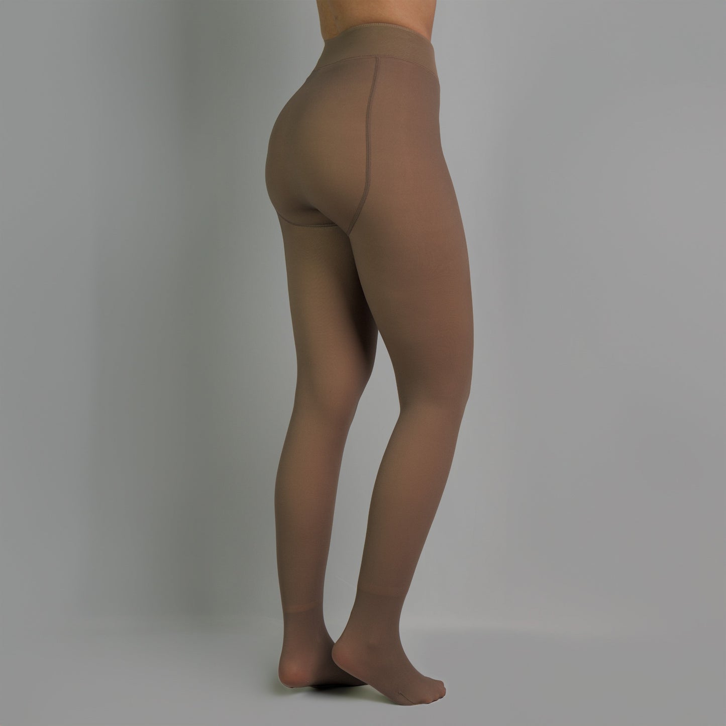 Lisa – Collants Thermiques Transparents pour Femme Café
