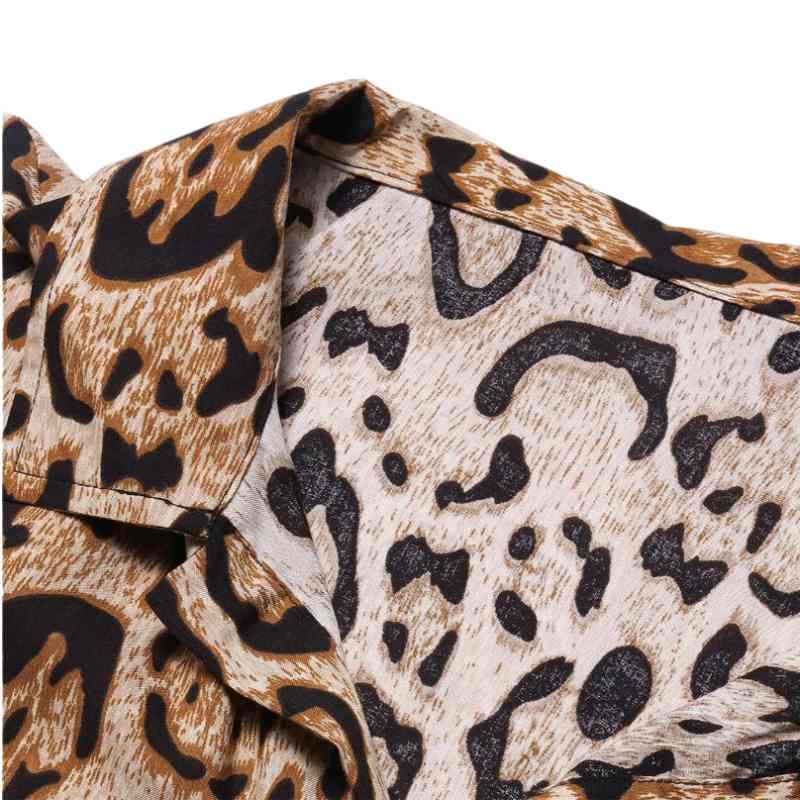 Chemise à Manches Courtes Imprimé Léopard pour Homme