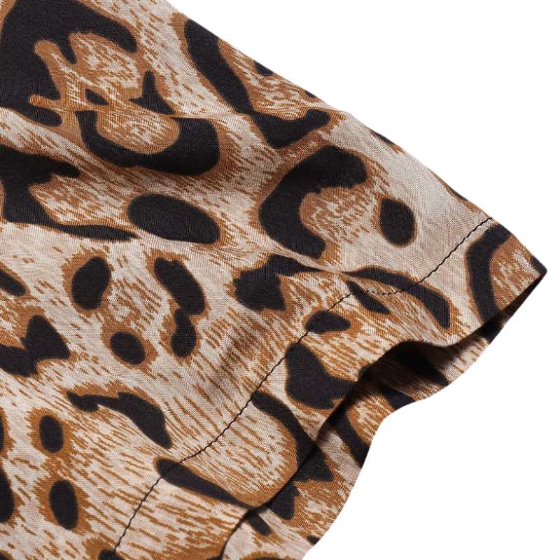 Chemise à Manches Courtes Imprimé Léopard pour Homme