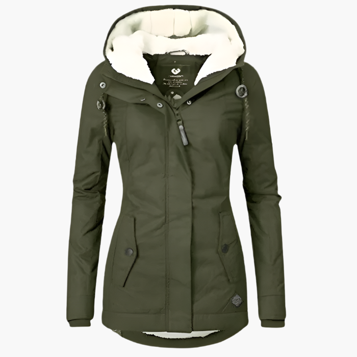 Manteau d'hiver imperméable à capuche pour femme – Style urbain et protection quotidienne