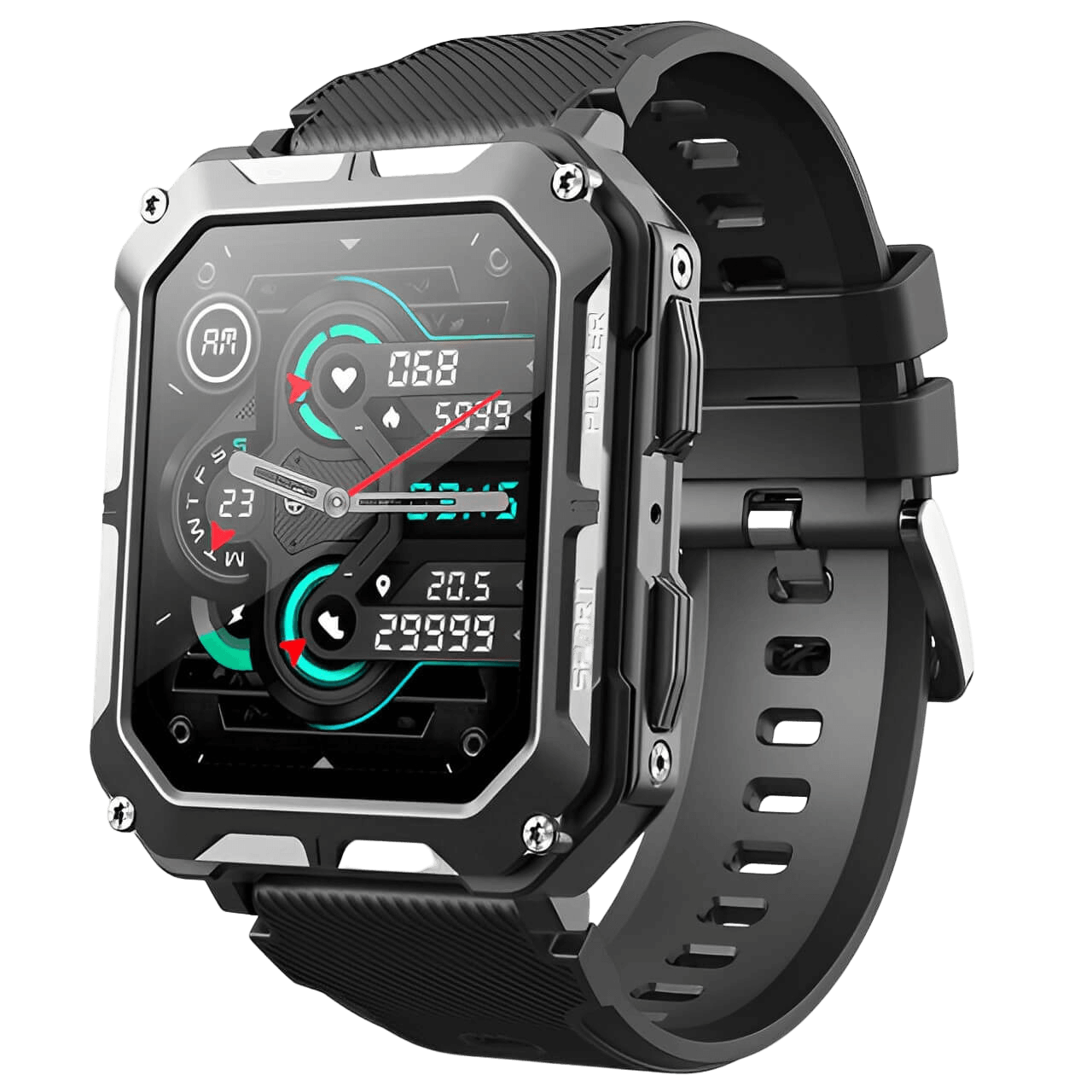 Giles – Montre Connectée Étanche pour Hommes avec Fonctionnalités Avancées