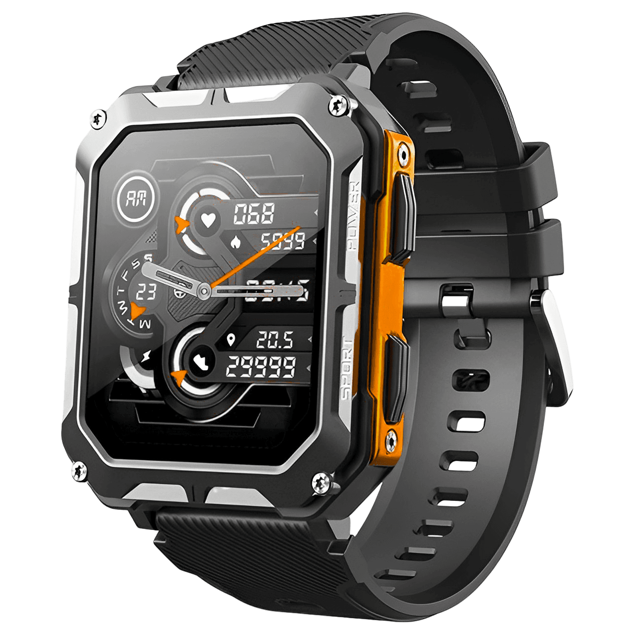 Giles – Montre Connectée Étanche pour Hommes avec Fonctionnalités Avancées
