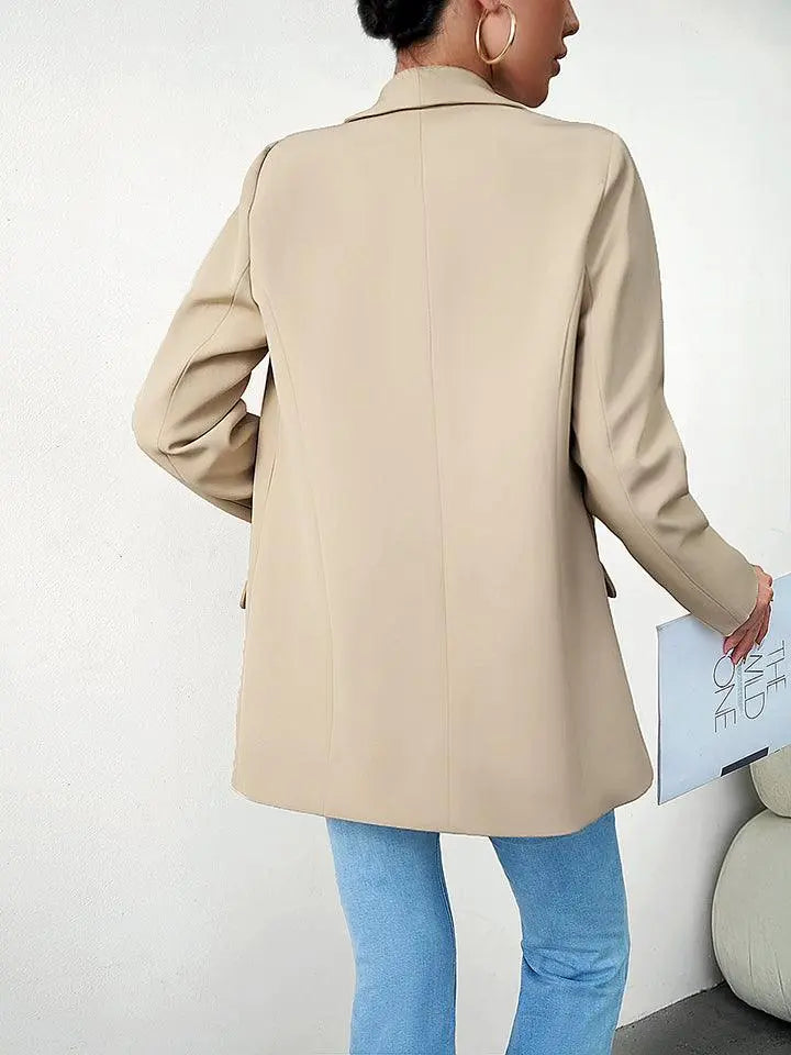 Blazer Ă Manches Longues avec Col Lapel