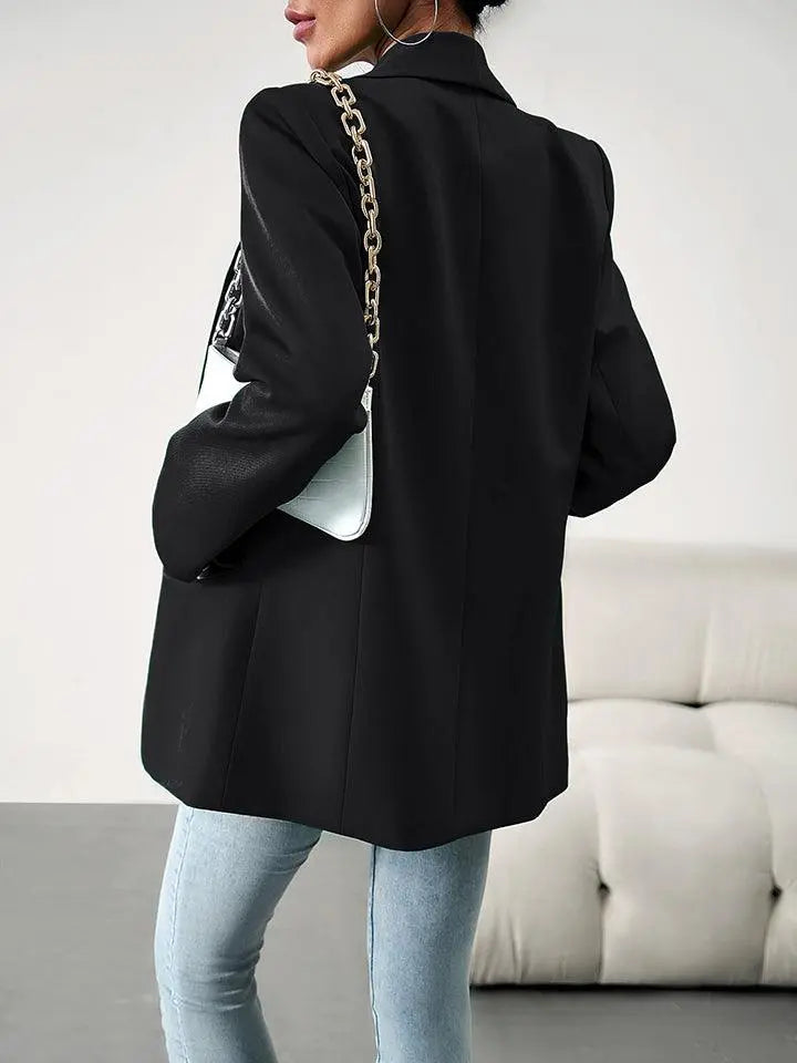 Blazer Ă Manches Longues avec Col Lapel