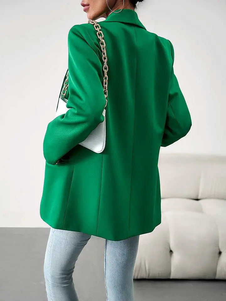 Blazer Ă Manches Longues avec Col Lapel