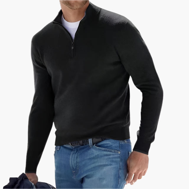 Pull Homme Demi-Zip Style Moderne pour Look Élégant et Décontracté