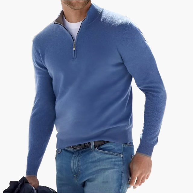 Pull Homme Demi-Zip Style Moderne pour Look Élégant et Décontracté