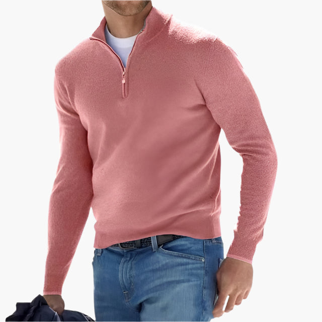 Pull Homme Demi-Zip Style Moderne pour Look Élégant et Décontracté