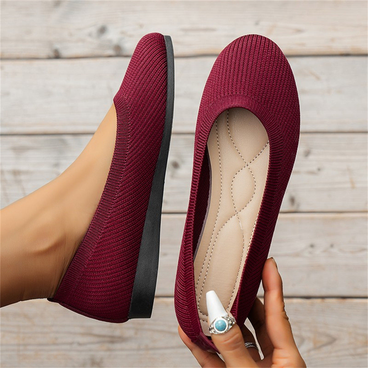 Lorena - Chaussures Plates en Maille