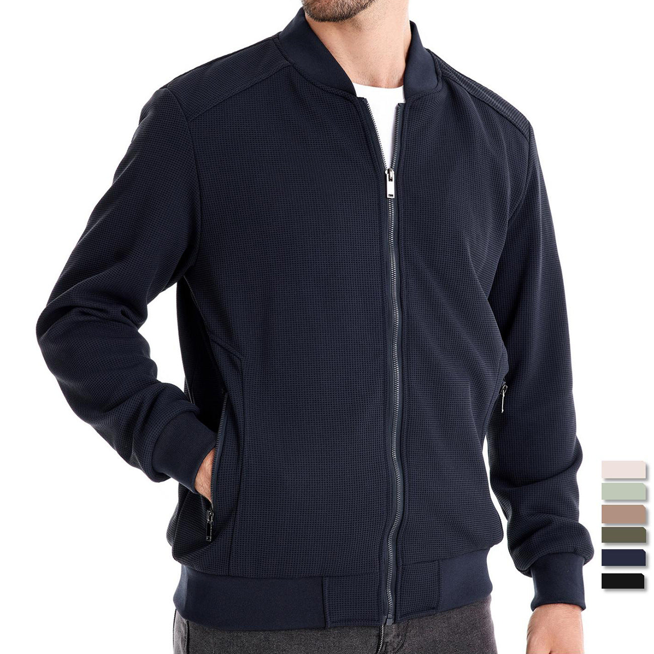 Blouson Homme Style Bomber Urbain Mi-saison Casual