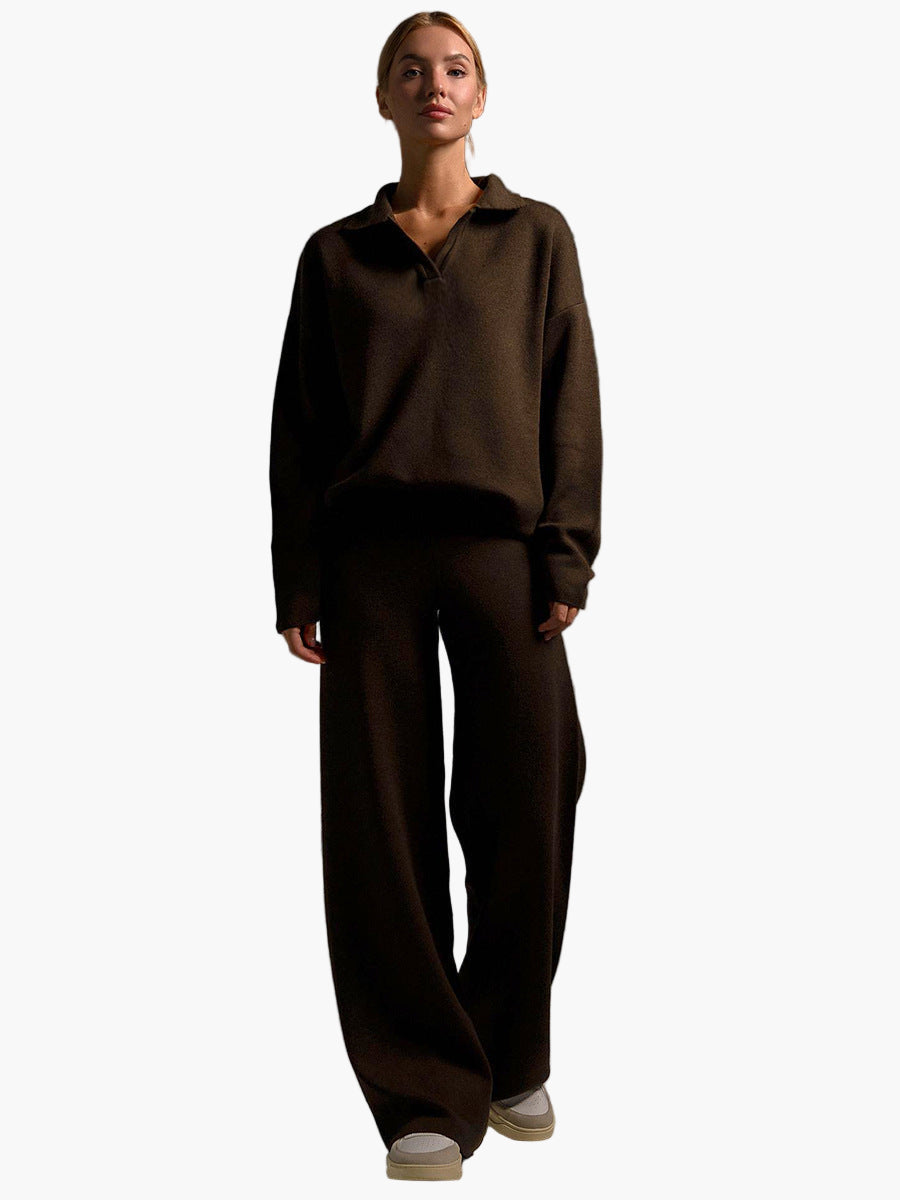 Ensemble Loungewear Femme - Style Décontracté avec Pull Oversize et Pantalon Large