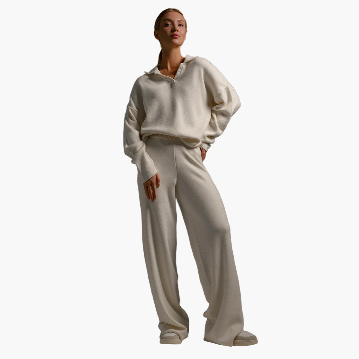 Ensemble Loungewear Femme - Style Décontracté avec Pull Oversize et Pantalon Large