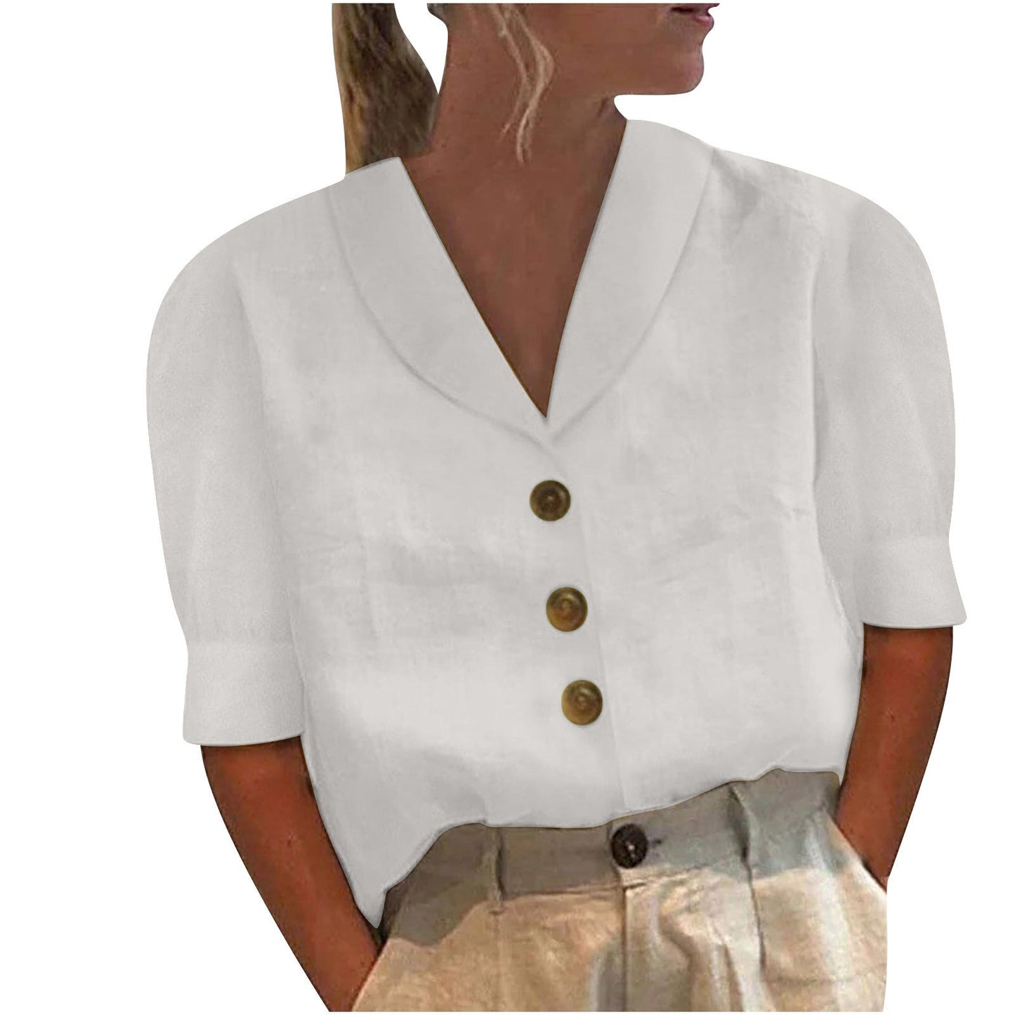 Chemise Respirante à Col en V pour Femmes