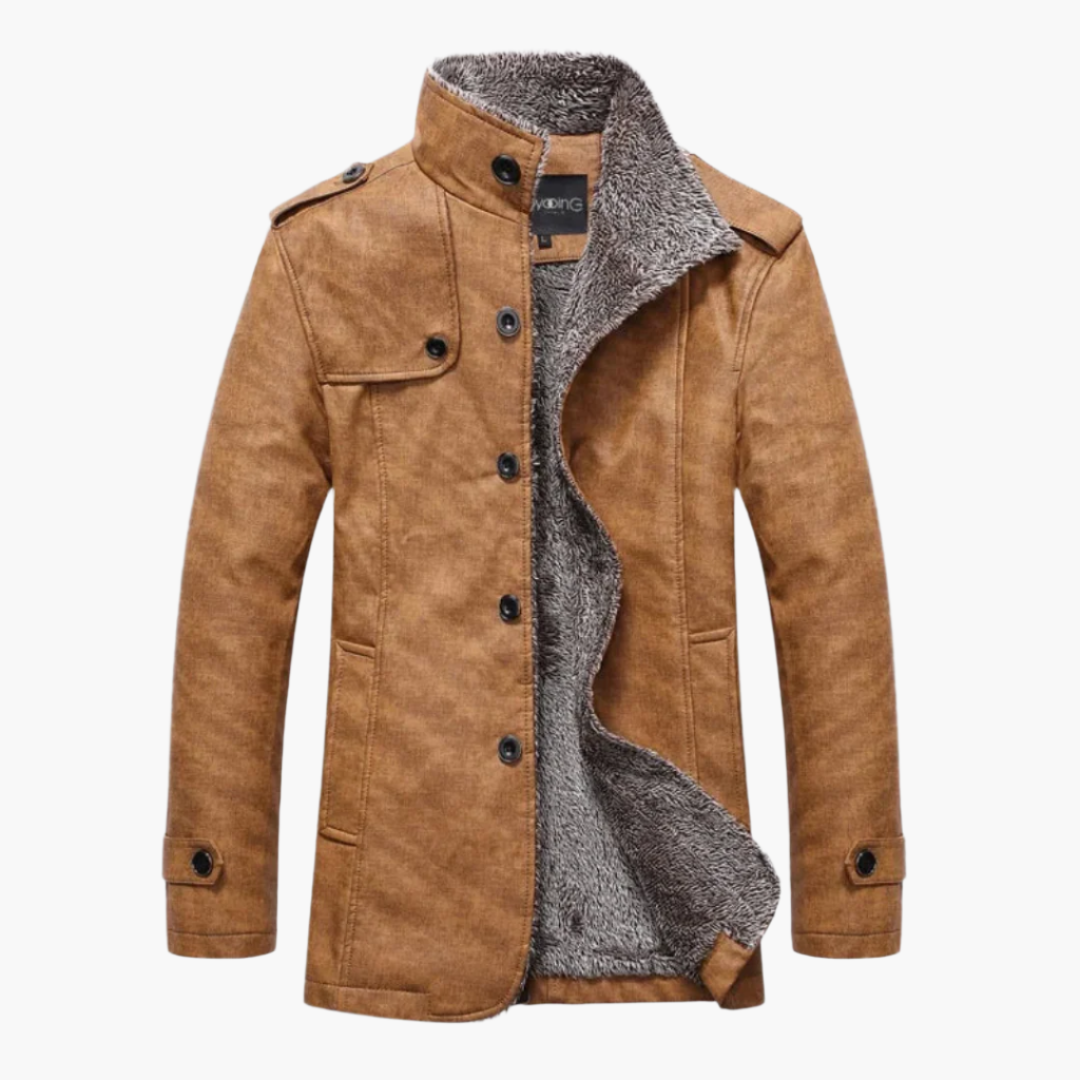 Veste d'hiver homme style urbain avec doublure chaude et col montant – Élégance casual et confort quotidien