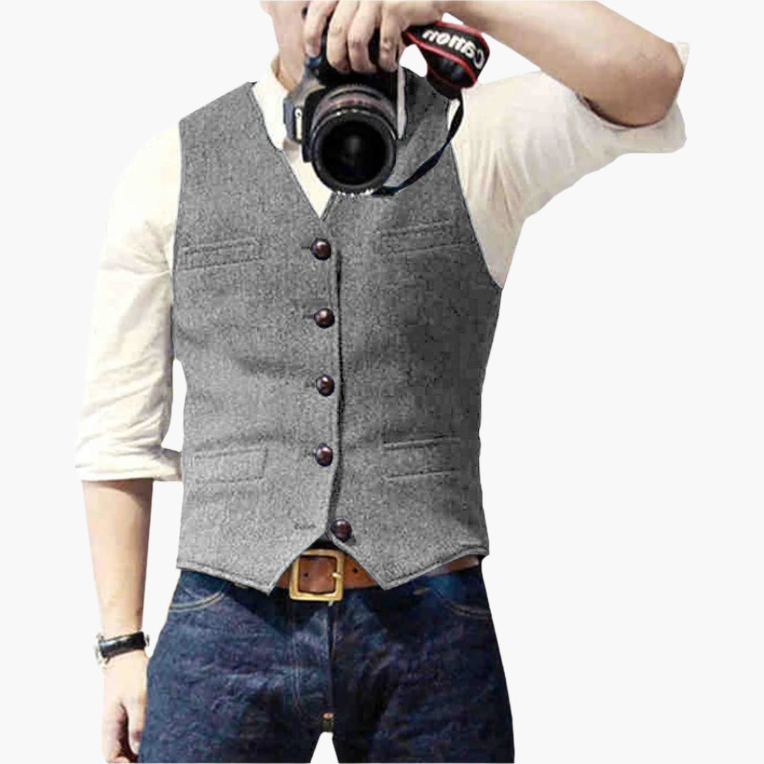 Gilet élégant pour homme – Style moderne et polyvalent, parfait pour un look chic ou décontracté