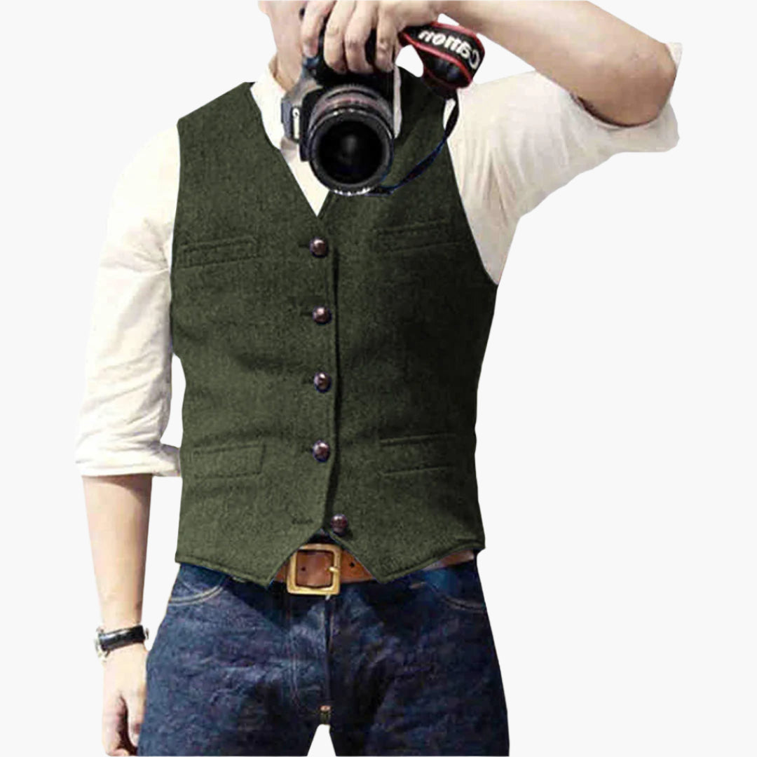 Gilet élégant pour homme – Style moderne et polyvalent, parfait pour un look chic ou décontracté