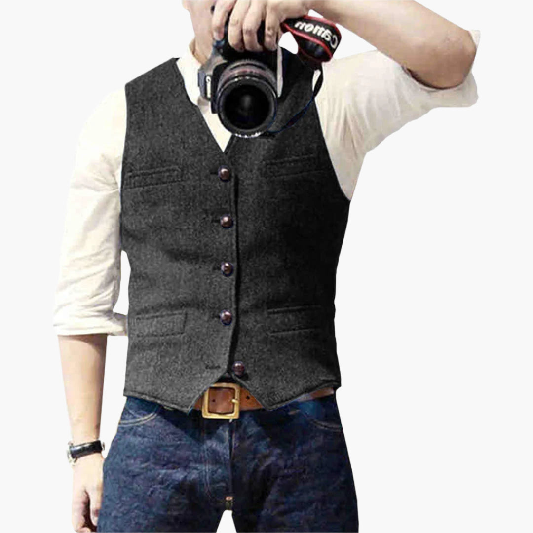 Gilet élégant pour homme – Style moderne et polyvalent, parfait pour un look chic ou décontracté