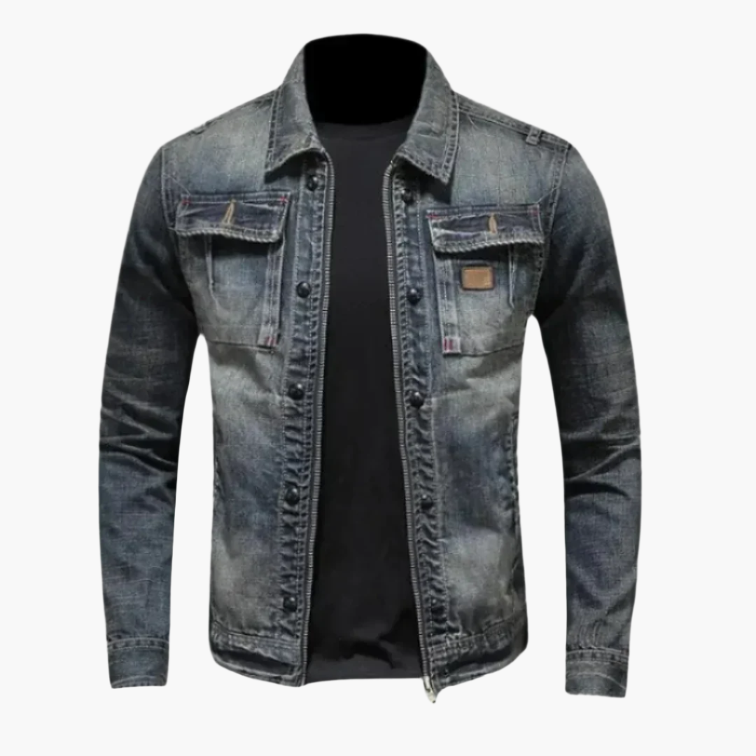 Veste en jean style classique pour homme – Élégance urbaine et look intemporel