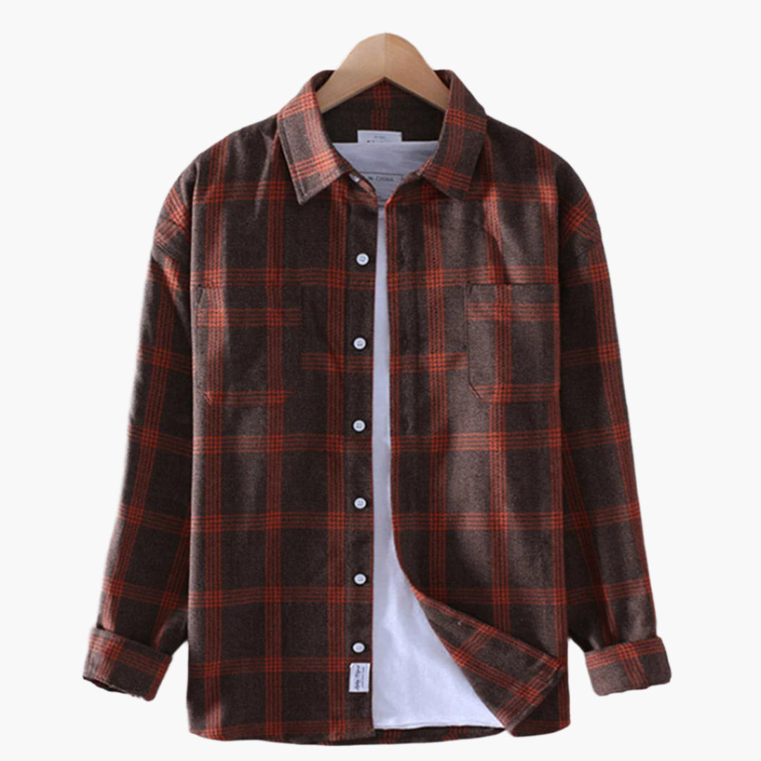 Chemise à carreaux décontractée pour homme – Style classique et polyvalent