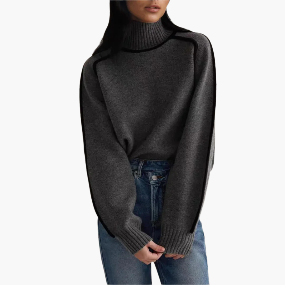 Pull à col roulé style décontracté pour femme – Élégant et polyvalent pour l’automne et l’hiver