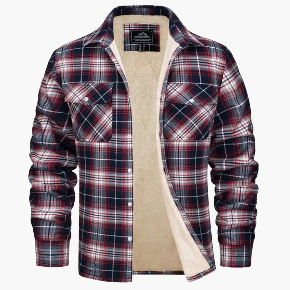 Veste Chemise à Carreaux Chaude Style Urbain pour Homme – Surchemise Hiver Décontractée