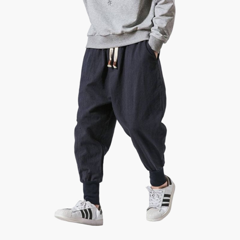 Pantalon harem décontracté homme style urbain pour loisirs et détente