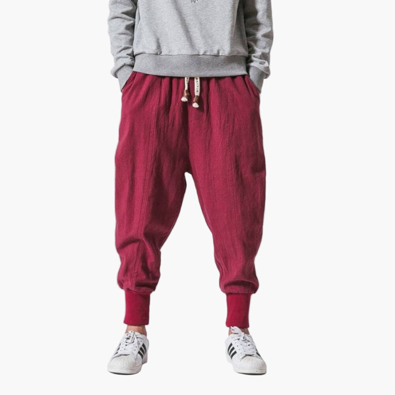 Pantalon harem décontracté homme style urbain pour loisirs et détente