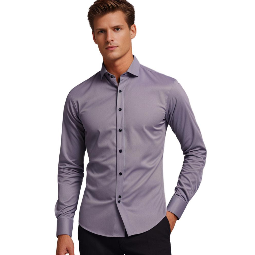 Chemise classique stretch pour homme – Élégante, polyvalente et confortable pour affaires ou loisirs
