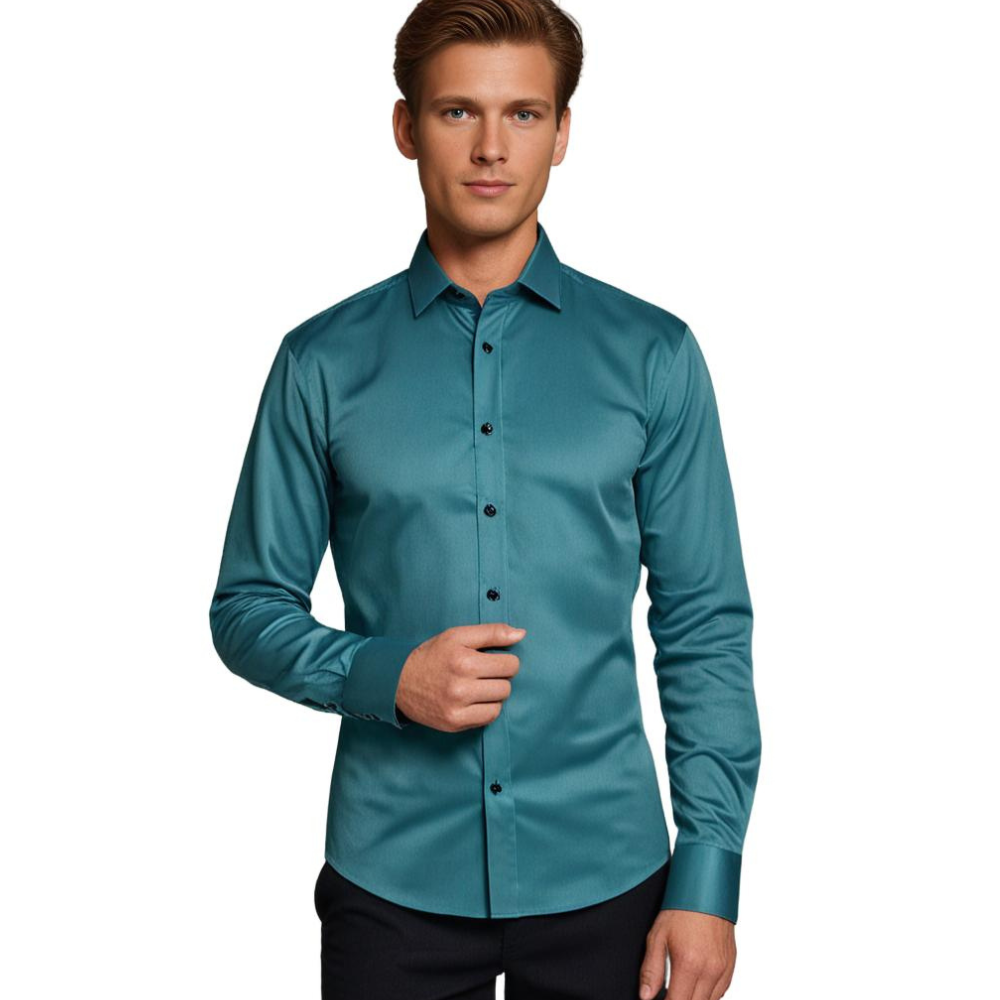 Chemise classique stretch pour homme – Élégante, polyvalente et confortable pour affaires ou loisirs