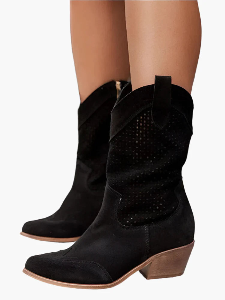 Bottes western femme à talon style cowboy mode urbaine