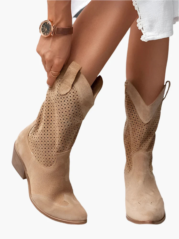 Bottes western femme à talon style cowboy mode urbaine