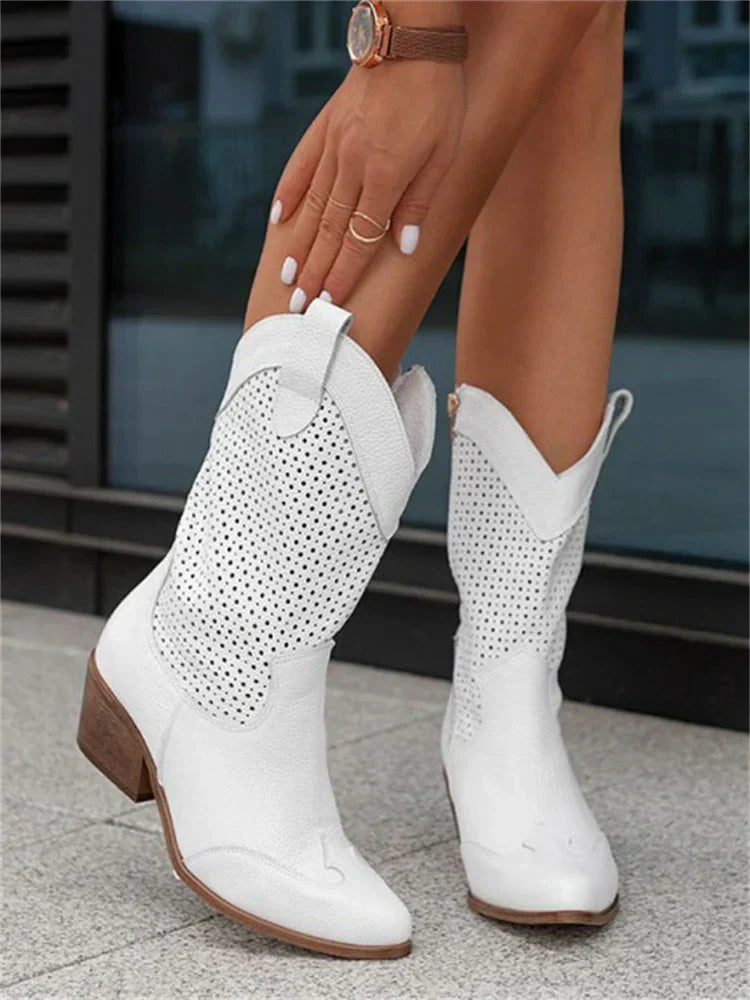 Bottes western femme à talon style cowboy mode urbaine