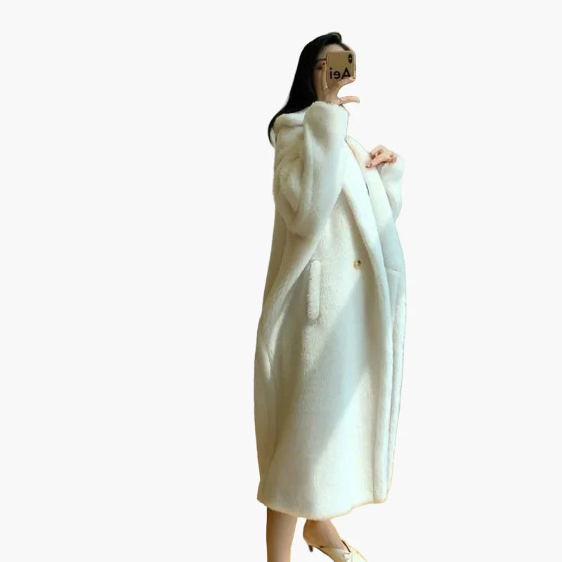 Manteau long ample style urbain pour femme – Élégance décontractée hivernale