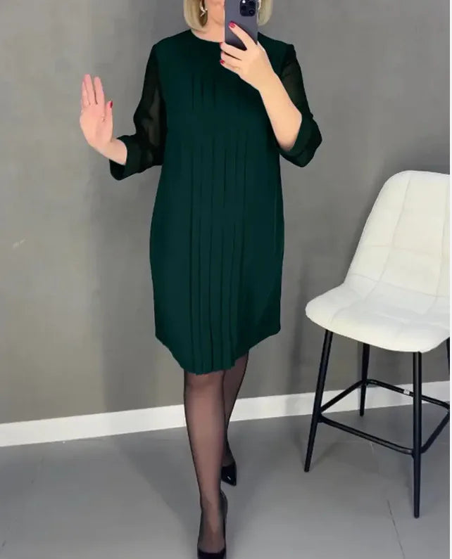 Alice – Robe Midi Plissée Élégante pour Femme