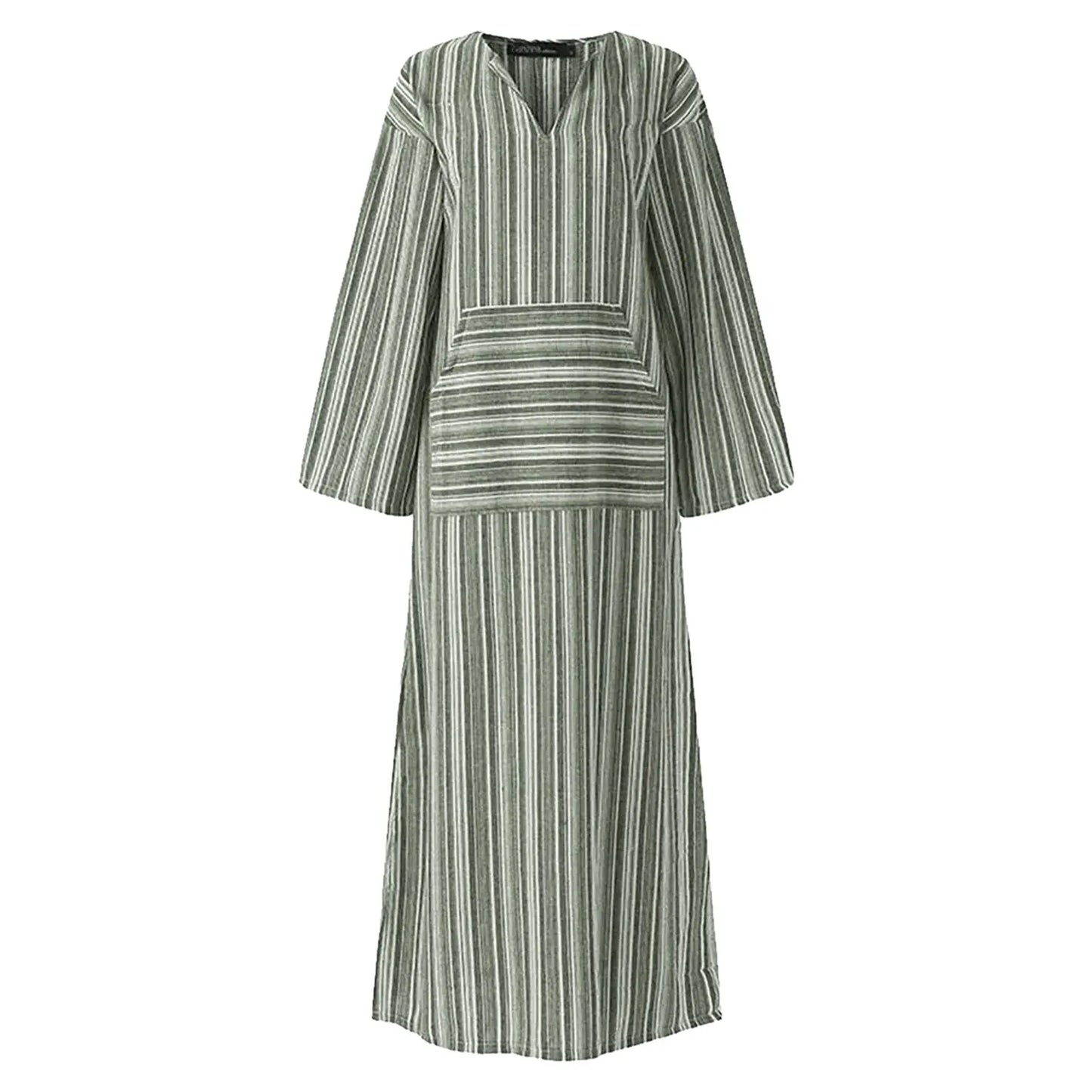 Inga™ - Robe Longue Vintage à Rayures