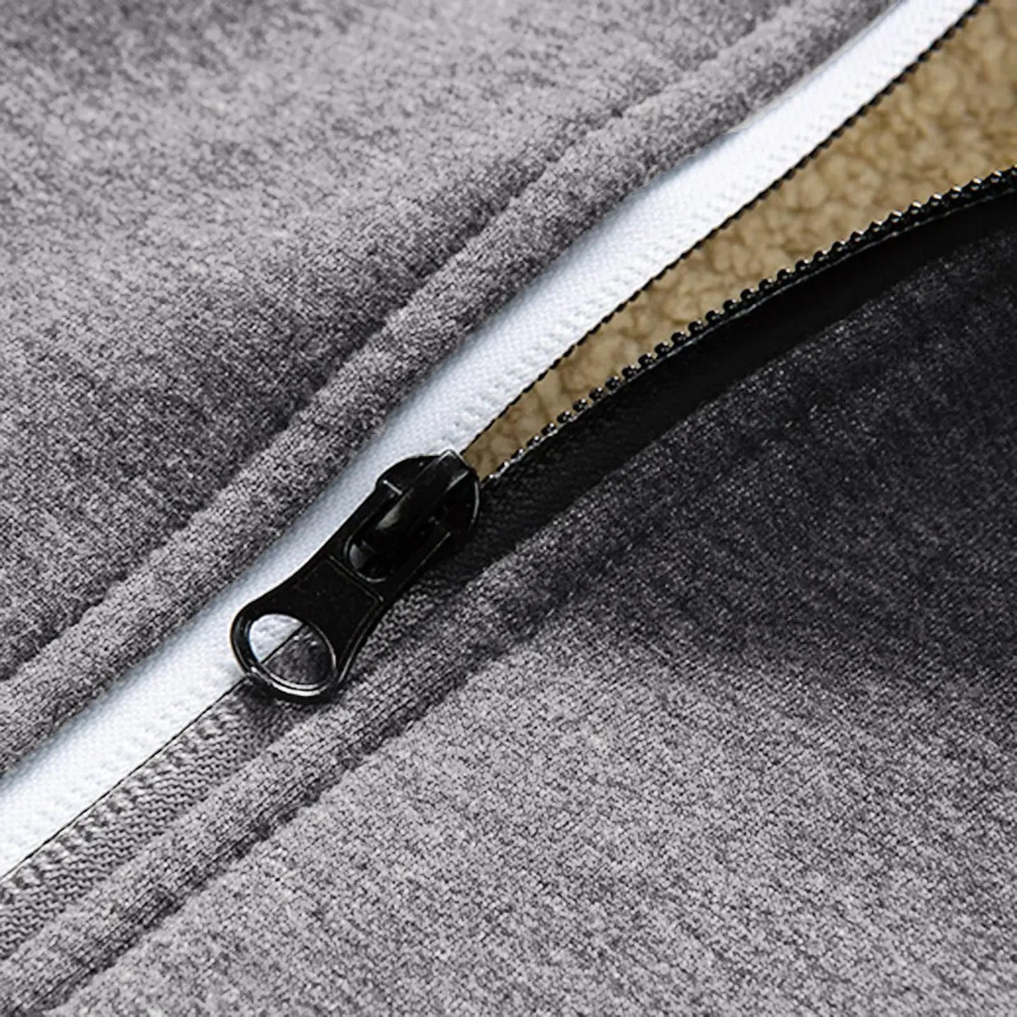 Derek – Sweat à Capuche Zippé Doublé Sherpa pour Homme
