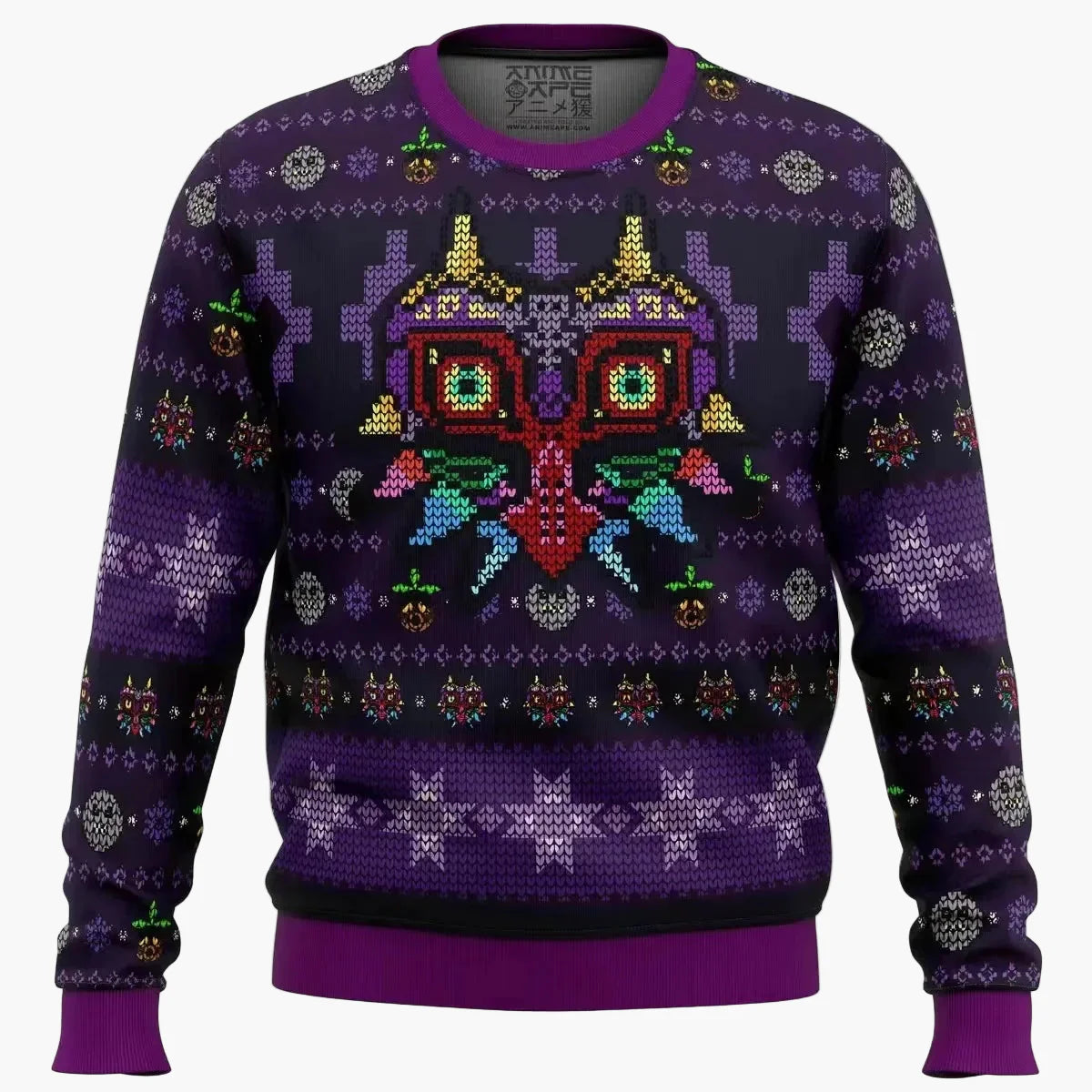Sweat-shirt homme style geek rétro Majora's Mask Zelda - Pull fantaisie gaming