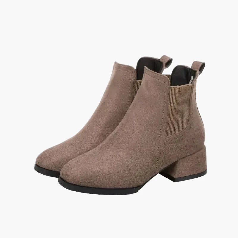 Bottines Chelsea Femme Élégantes à Talon Bloc pour Usage Quotidien et Urbain