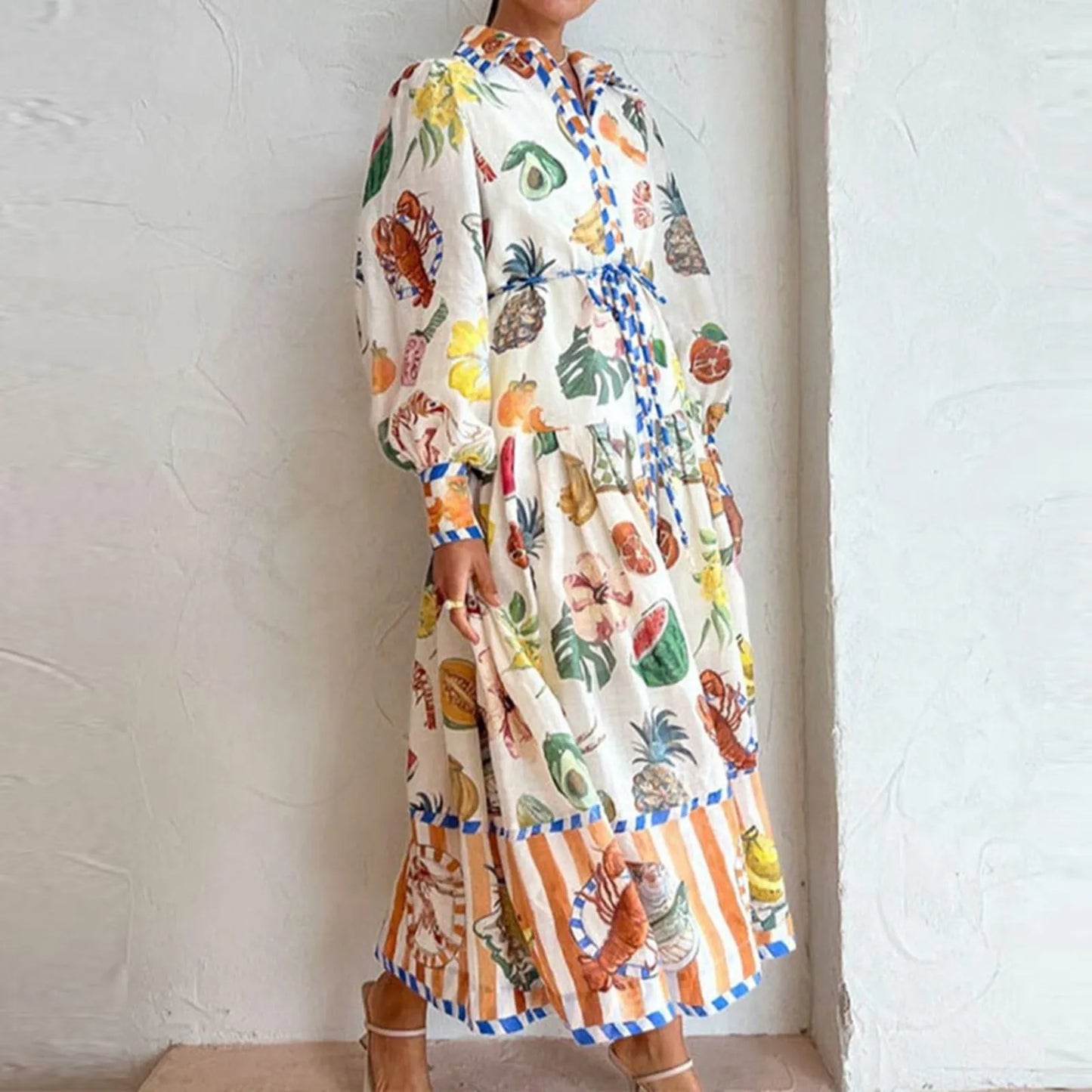 Julia – Robe Maxi Bohème à Boutons