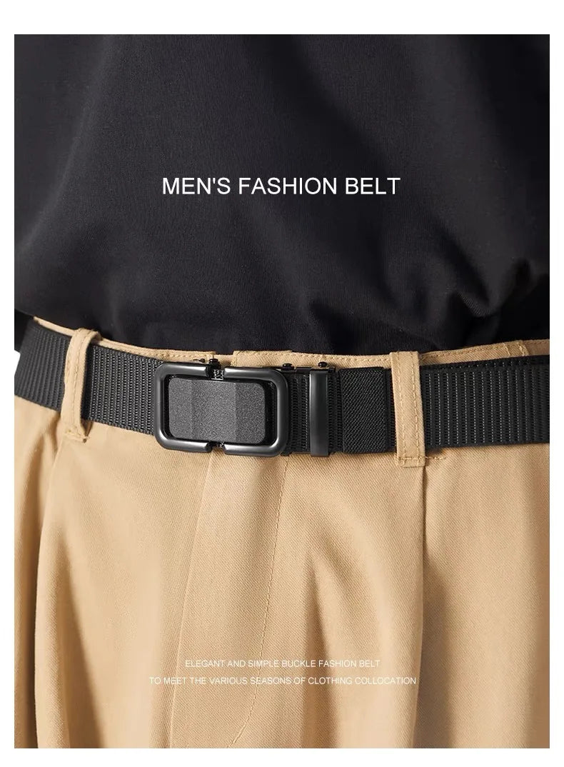 Ken – Ceinture en toile de nylon pour homme avec boucle automatique