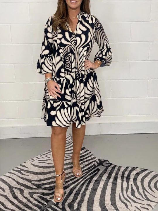 Robe Midi Plissée à Imprimé Floral